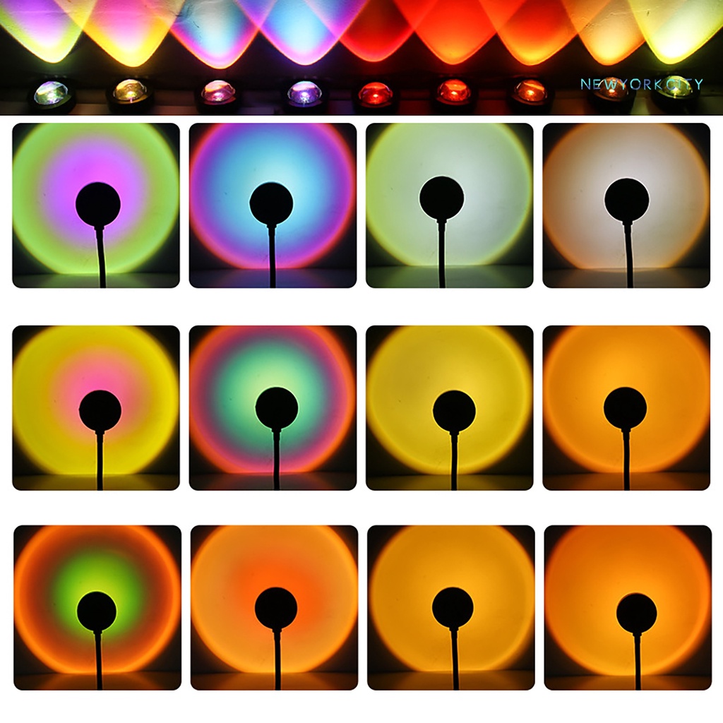 Đèn LED USB Chiếu Hoàng Hôn Lãng Mạn Trang Trí Phòng Ngủ