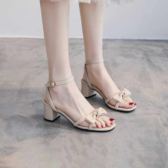 GIÀY CAO GÓT SANDAL ĐAN CHÉO NƠ GÓT 5P Giày dép xinh Mys