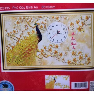 Tranh thêu chữ thập Phí Quý Bình An 223135 (85x53) chưa thêu