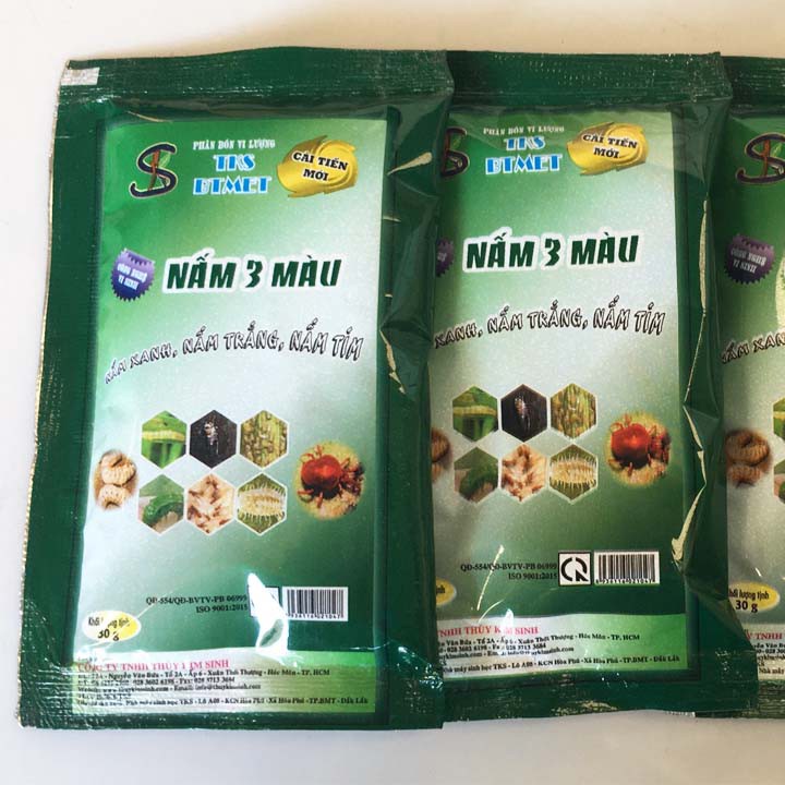 NẤM 3 MẦU: Nấm Ký Sinh Diệt Sâu Rầy - GÓI 30gr