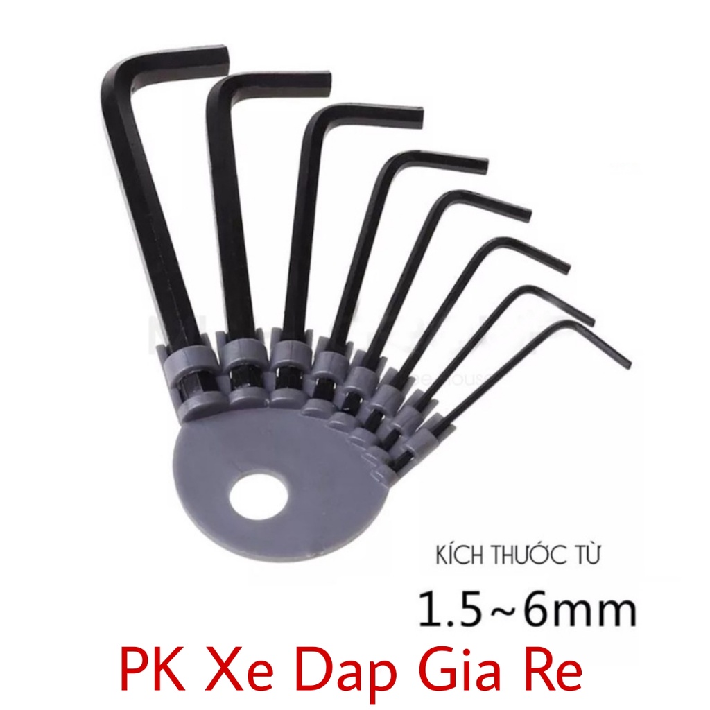 Bộ lục giác 8 cây đầy đủ kích thước 1,5-6mm giá rẻ - PK Xe Dap Gia Re