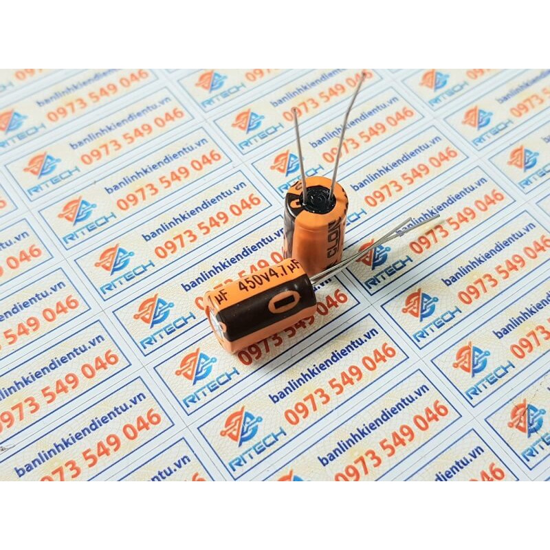Tụ Hóa 4.7uF 450V 450v4.7uF kích thước 8x12mm