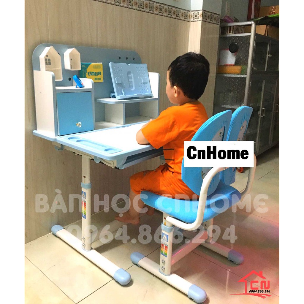 Bộ bàn ghế học sinh chống gù chống cận thông minh CnHome C1 🎁𝑭𝑹𝑬𝑬𝑺𝑯𝑰𝑷🎁TẶNG ĐÈN HỌC, ĐỒNG HỒ, CHỐNG CẰM VÀ KẸP GIỮ SÁCH | WebRaoVat - webraovat.net.vn