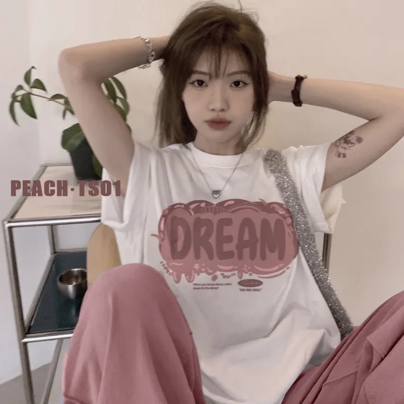 NRVP Áo Thun 100% Cotton Dáng Rộng Thời Trang Hàn Quốc Cho Nữ