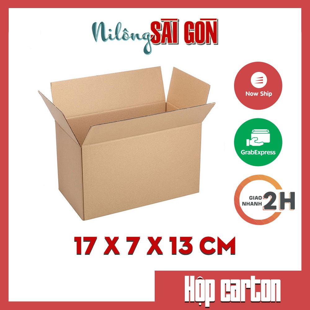 Combo 50 hộp carton size 17x7x13 cm để đóng gói hàng