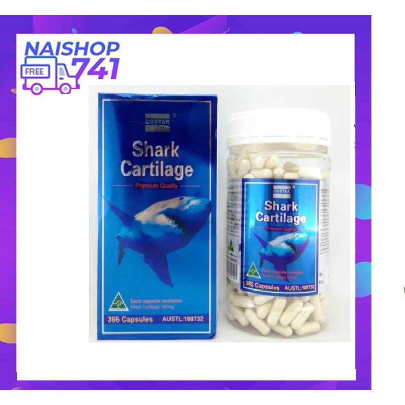 Viên Uống Cá Mập Costar Blue Shark Cartilage 750mg của ÚC