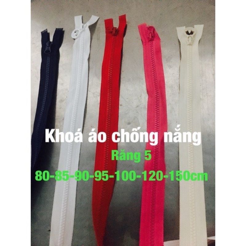 Dây kéo khoá áo chống nắng dài nhiều kích thước