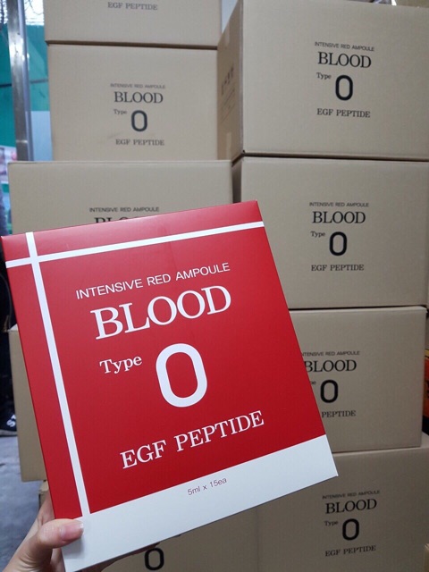 Blood O - Siêu Tế Bào Gốc Máu - Huyết Tương Tiểu Cầu [ 1 Hộp 15 Ống ] blood type O