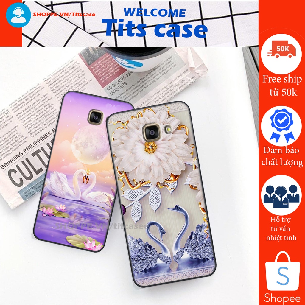 Ốp lưng Samsung Galaxy A9 PRO in hình thiên nga,hoa may mắn, đặc sắc ĐỘC - LẠ - BỀN