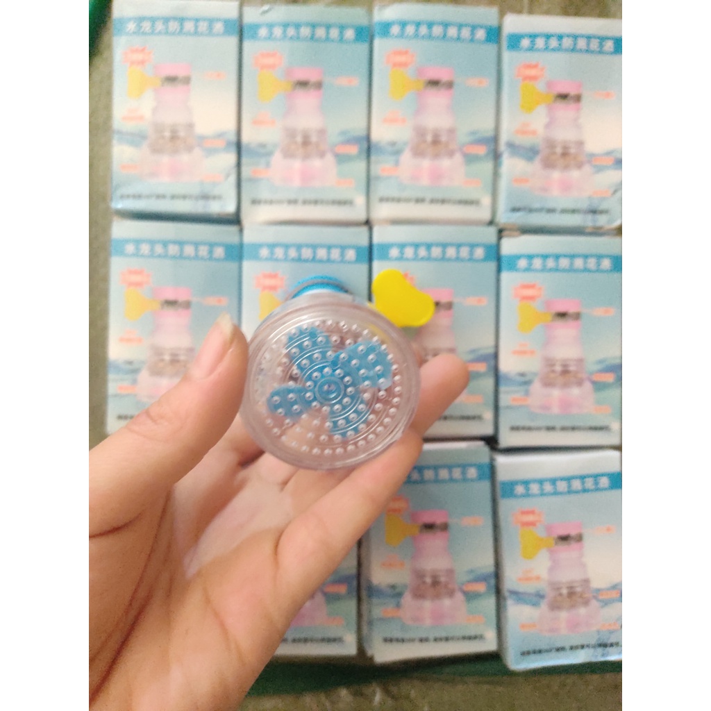 Đầu nối tăng áp vòi nước rửa chén bát có cánh quạt, dây ruột gà xoay tiền lợi + đai cổ dê