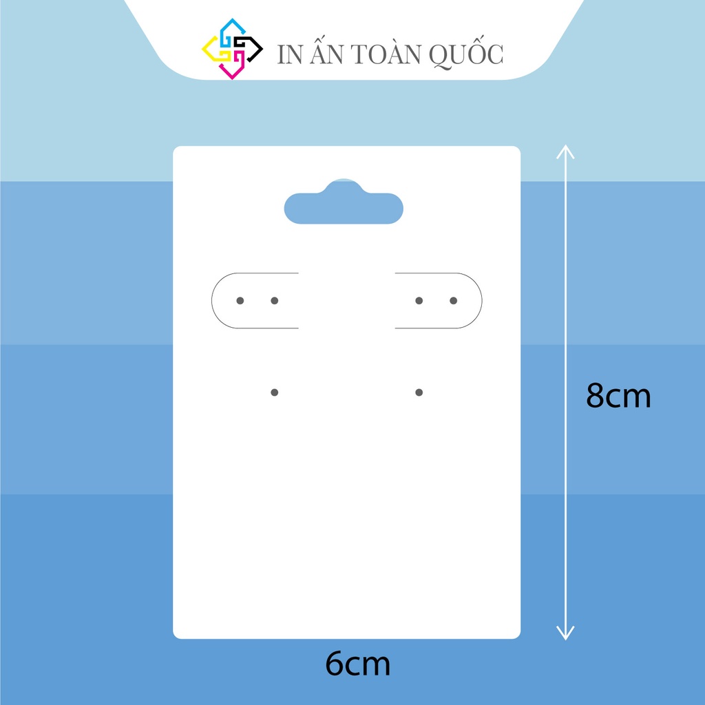 100 bìa treo dây chuyền kết hợp bông tai size 6x8cm
