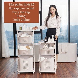 Kệ đựng đồ đa năng Giỏ đựng quần áo bẩn nhà tắm tiện dụng sạch sẽ