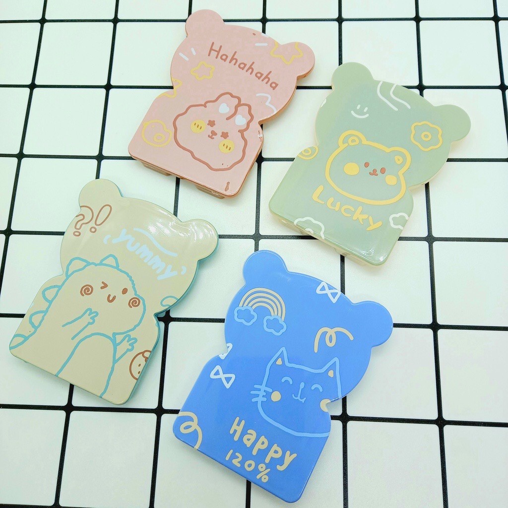 Gương mini cầm tay Hàn Quốc dễ thương - Tặng kèm lược