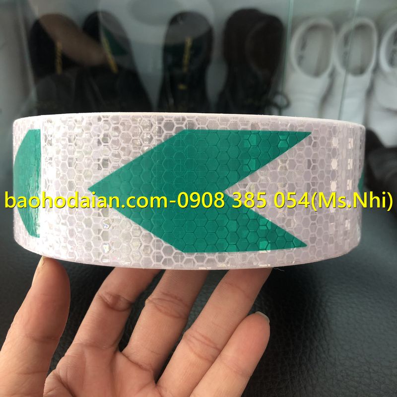 Băng keo phản quang 3M hình mũi tên nhỏ 5 màu lựa chọn - Bản 5cm dài 50m- Hình thật