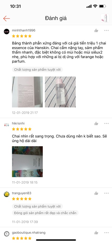 Tinh chất dưỡng ẩm chống lão hoá Hanskin Real Complexion Hyaluron Skin Essence | BigBuy360 - bigbuy360.vn