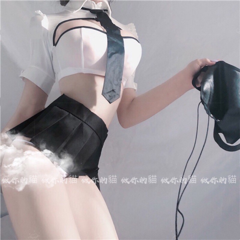 Set đồ lót 5 món cosplay đồng phục thư ký gợi cảm | BigBuy360 - bigbuy360.vn