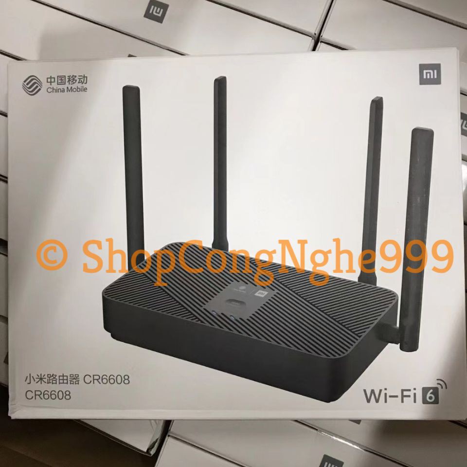 Bộ phát wifi router wifi Xiaomi CR6608 chuẩn WIFI 6 AX1800 Mesh Lan Gigabit 4 anten chịu tải 128 máy tặng kèm cáp mạng