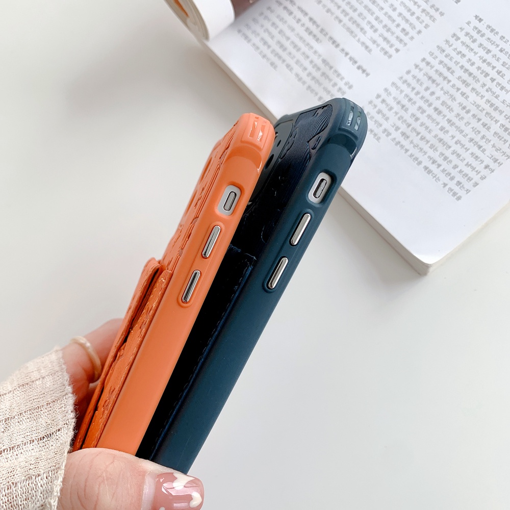 Ốp điện thoại có ngăn đựng thẻ đa năng sang trọng thích hợp cho iphone 12 11 pro max xs max xr x 8 7 plus