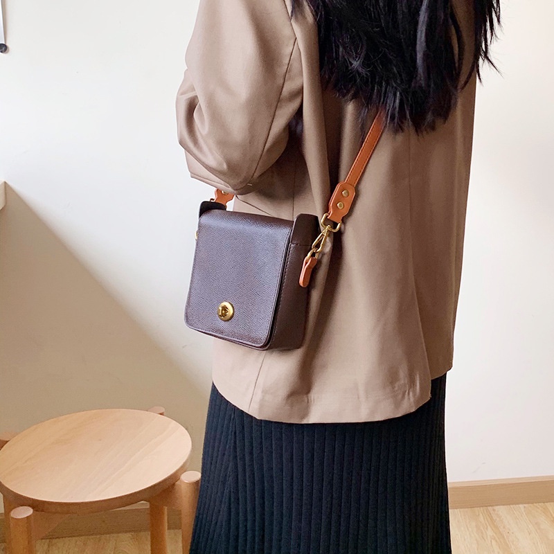 Túi Đeo Chéo Một Bên Vai Hình Vuông Cỡ Nhỏ Phong Cách Hàn Quốc Cổ Điển Thời Trang Cho Nữ