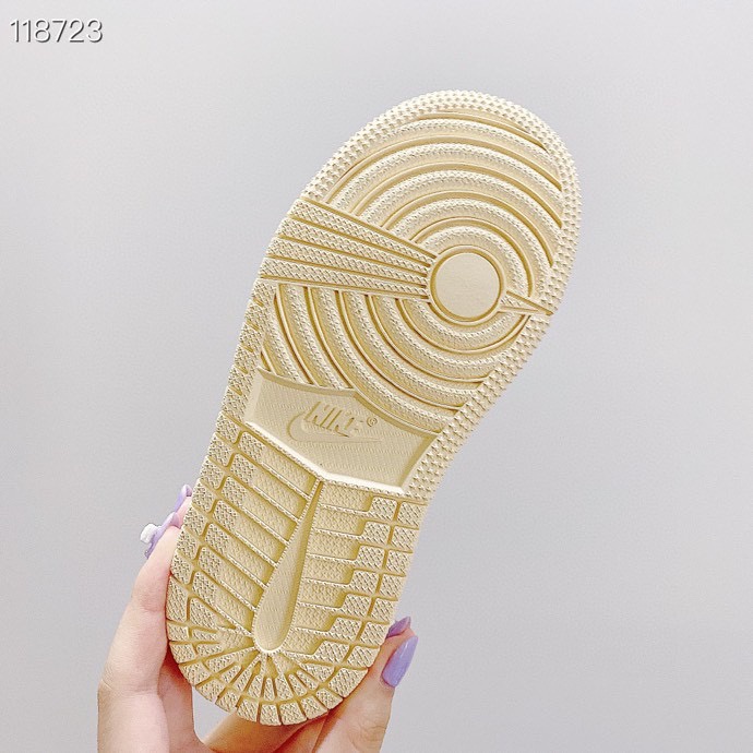 08*hàng Có Sẵn * Giày Thể Thao Nike Air Jordan 1 Co Giãn Tốt Thời Trang Cho Bé Trai Và Bé Gái