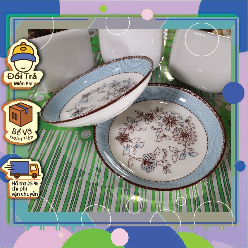 Đĩa sứ Bát Bảo 4D04, Đk 6cm, Bền Đẹp Rẻ, Since_1977