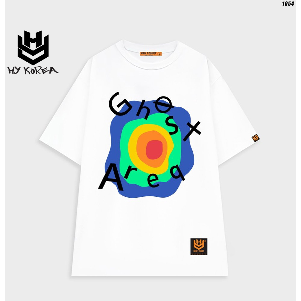 Áo thun form rộng nam nữ unisex tay lỡ Ghost area 1054 HY KOREA