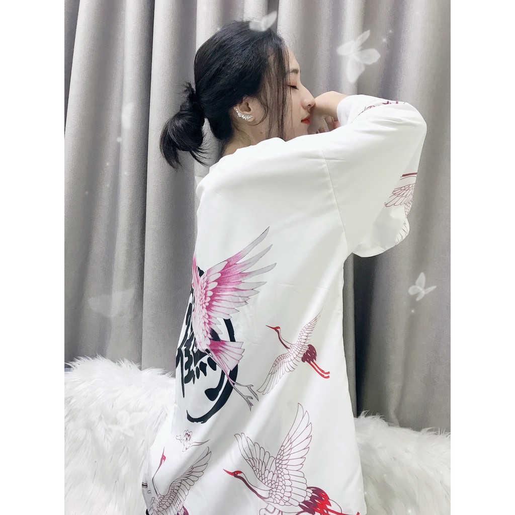 Áo Haori Hạc Trắng Siêu Chất , hàng cao cấp, mã SK32