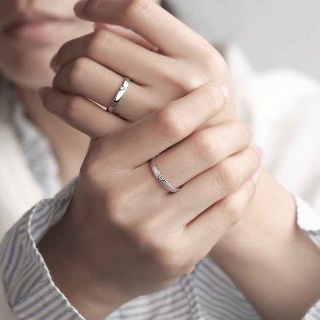 Nhẫn Đôi Bạc Dreamsilver, Nhẫn Cặp Princess Chỉnh Được Size ND032