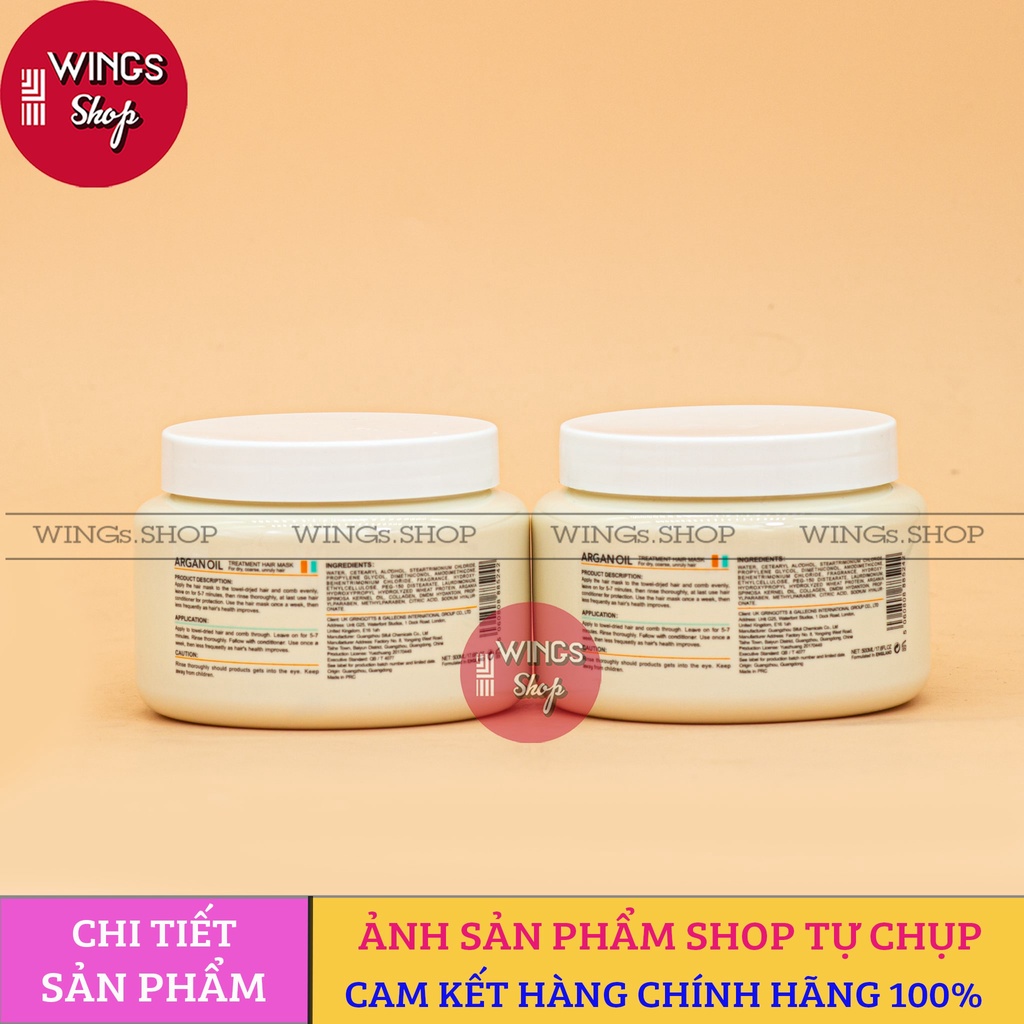 Kem hấp ủ phục hồi tóc hư tổn, tóc nát, hương thơm quyến rũ OLEXRS Argan Oil Collagen Complex 500ml | Wings Shop