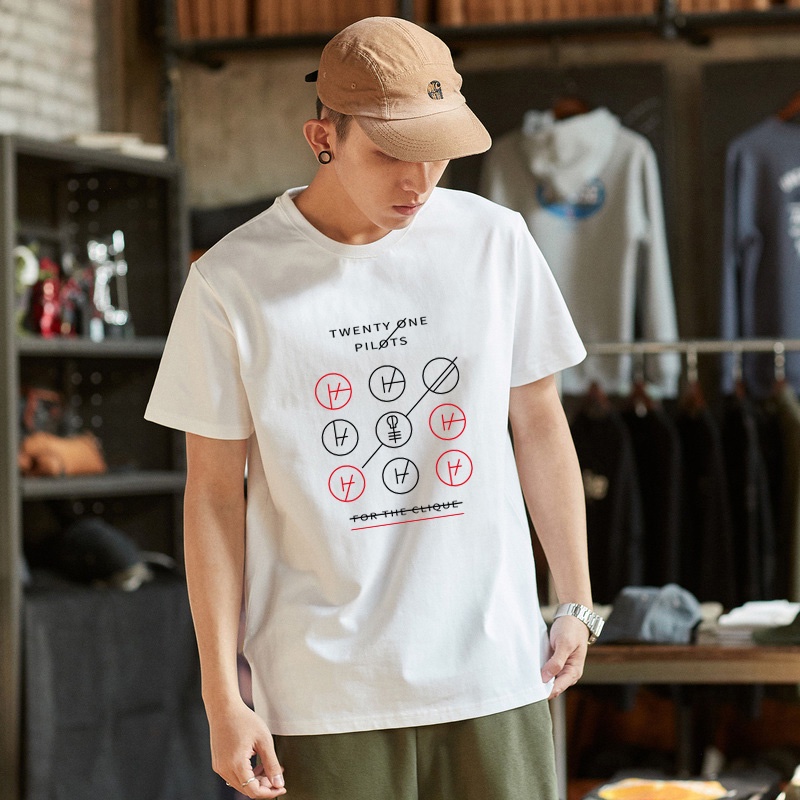 Hai mươi Một Phi Công Nam Nữ Áo Thun Cotton Cực Lớn Tay Ngắn Unisex Áo XXS-4XL 1473