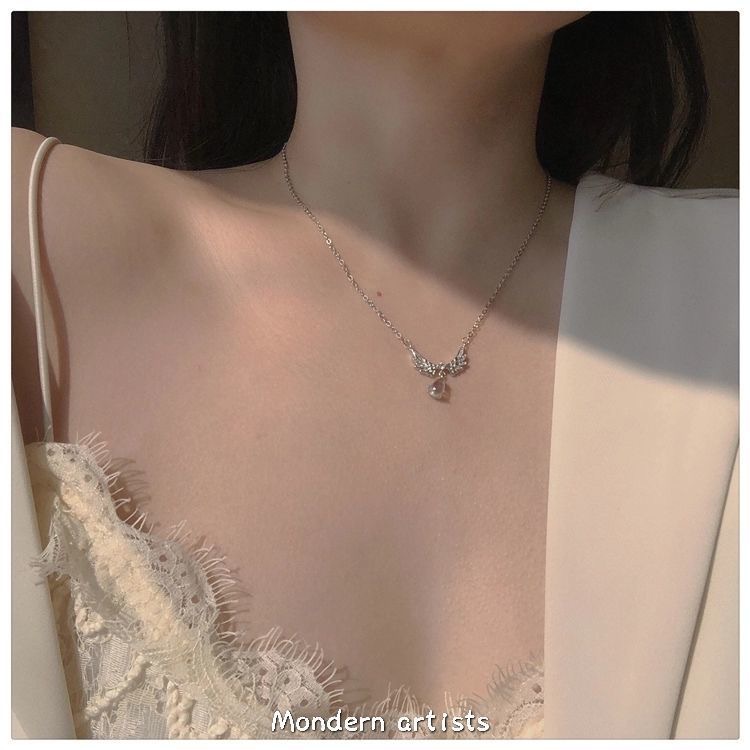 Vòng cổ Mặt Hình Đôi Cánh Thiên Thần Đính Đá Sang Trọng Cho Nữ