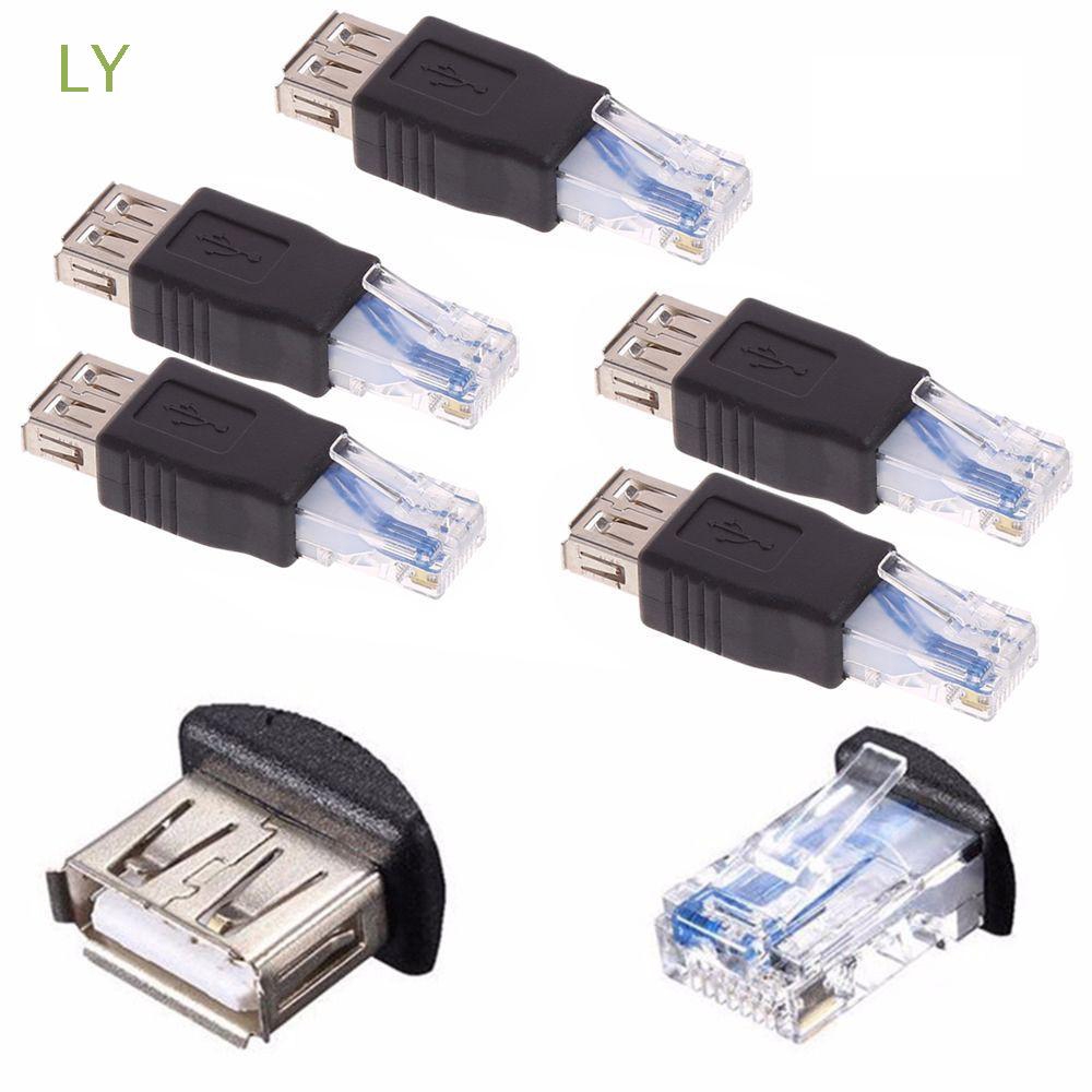 Set 1 / 3 / 5 Đầu Chuyển Đổi Usb Type A Female Sang Rj45 Male