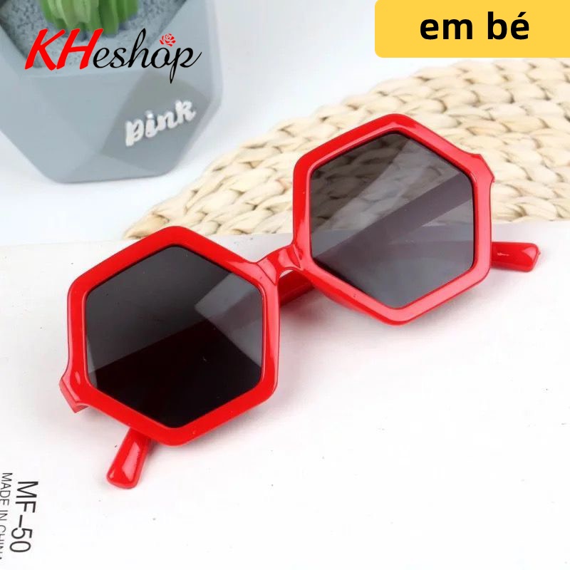 Kính Râm, Kính Mát Lục Giác 6 màu Cho Bé Trai Bé Gái siêu hót nhất 2021 chống Uv cực tốt, thời trang  mã Y1583