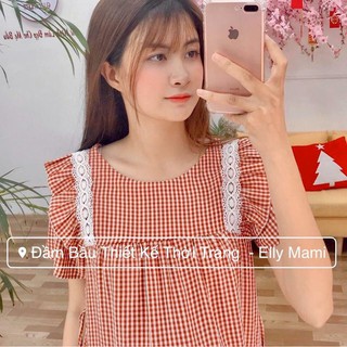 Váy bầu kẻ tay lỡ V35