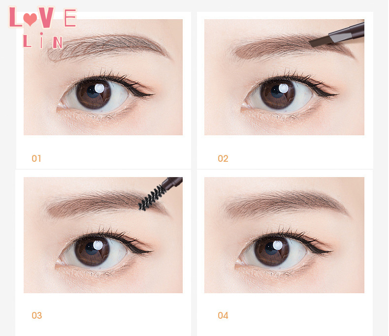 Chì kẻ mày thiết kế 2 đầu dạng vặn chống nước lâu trôi độc đáo