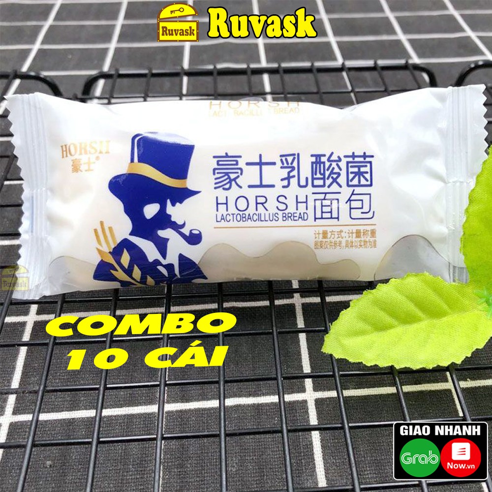 [COMBO 10 CÁI] Bánh Sữa Chua Đài Loan Ông Già Horsh Mềm- Bánh Kẹo Sanwich Nhân Sữa Chua Đồ Ăn Vặt Nội Địa Giá Rẻ- Ruvask