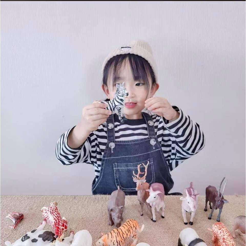 Bộ đồ chơi mô hình động vật 58 chi tiết thú rừng hoang dã nhựa an toàn giúp bé nhận biết thế giới xung quanh ( hàng loại