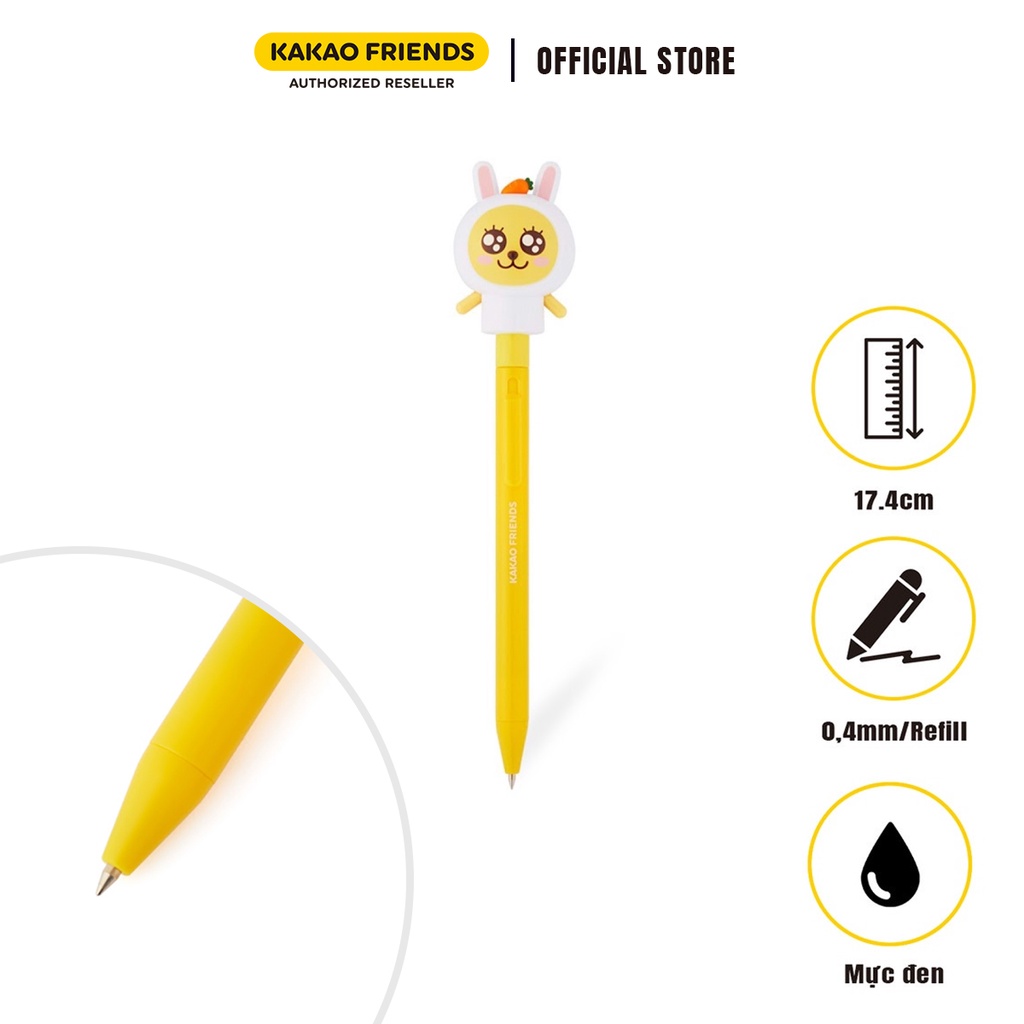 Bút bi Up and Down Moving Kakao Friends Muzi mực đen ngòi 0.4mm viết nét đều trơn tru F11505