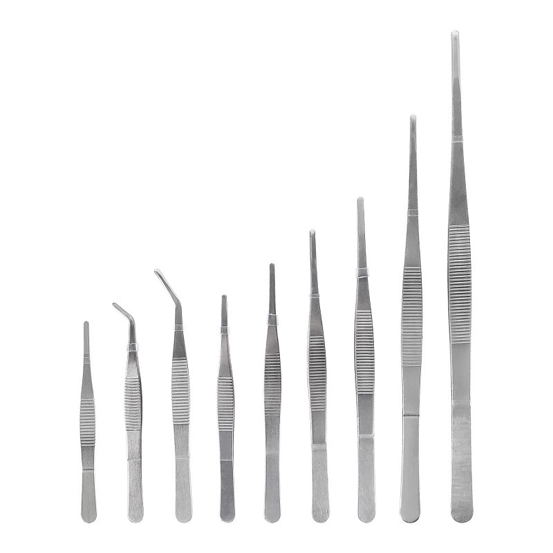 Nhíp bằng thép không gỉ Kẹp thực phẩm dài 25 cm Nhíp nướng nhà bếp tiện dụng nhíp bông y tế