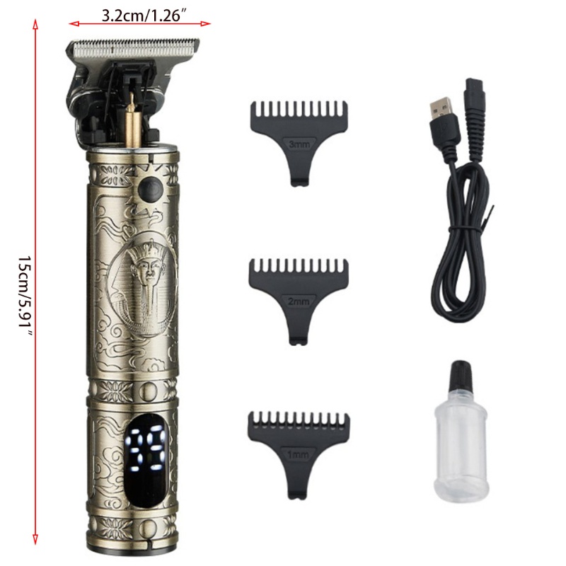 Bộ Tông Đơ Cắt Tóc Với Tay Cầm Chống Trượt Có Thể Sạc Lại Bằng Cổng USB Cho Nam