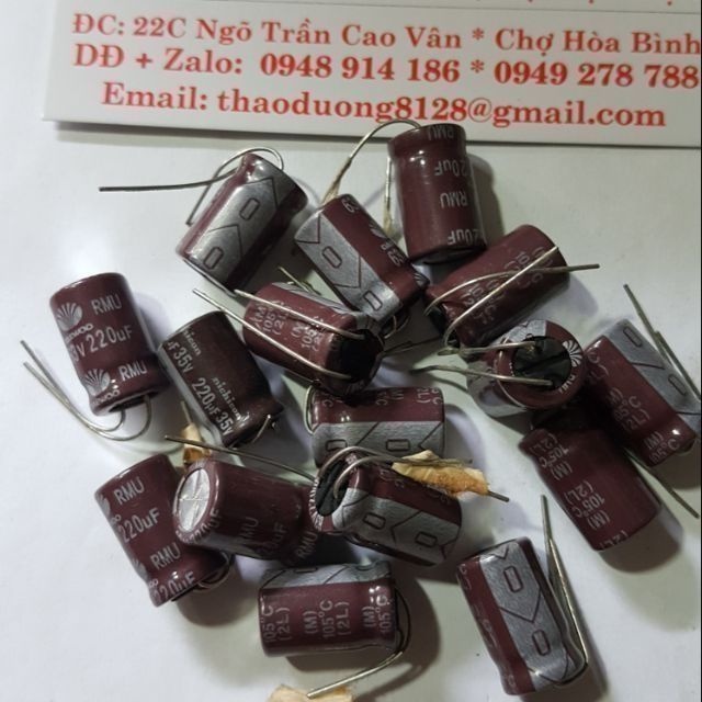 Tụ 220MF - 63V combo 10cai