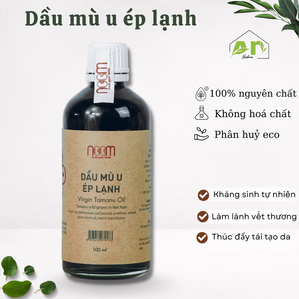 Dầu mù u ép lạnh Noom làm lành các vết nứt, sẹo, ngứa, thúc đẩy tái tạo da 10ml | BigBuy360 - bigbuy360.vn