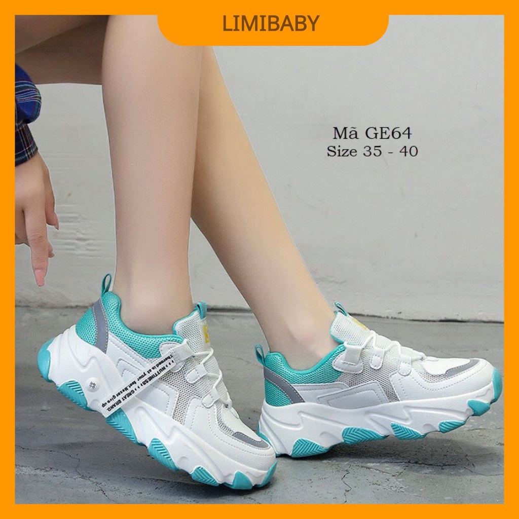 Giày thể thao bé gái LIMIBABY chất mềm đẹp phong cách sneaker thời trang cho học sinh tiểu học, trung học GE64