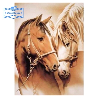 Bộ Tranh Đính Đá Tự Làm Họa Tiết Cặp Đôi Ngựa Độc Đáo