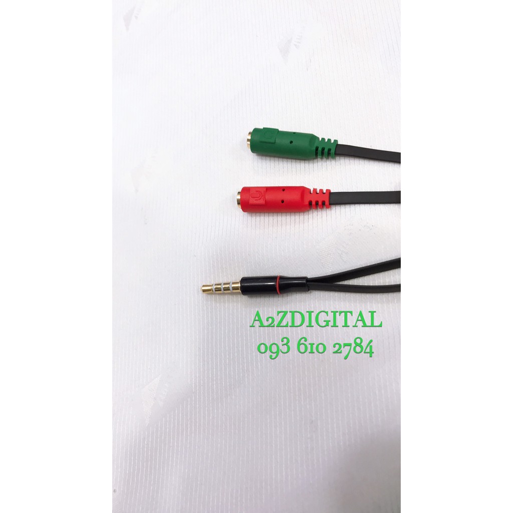 DÂY CHIA TỪ JACK 3.5LY RA 2 ĐẦU LỖ MIC VÀ PHONE