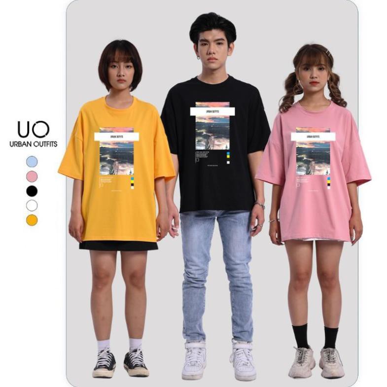 Áo Thun Tay Lỡ Nam Nữ Unisex Form Rộng URBAN OUTFITS In Sông Chiều ATO10 100 cotton ༚