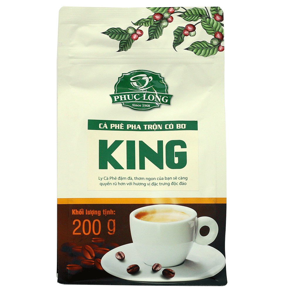 Cà Phê King Có Bơ 200GR - Phúc Long Coffee & Tea