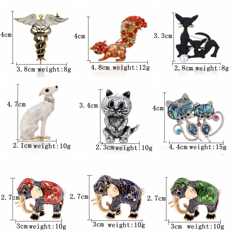 Huy Hiệu Cài Áo Hình Mèo / Thỏ / Hươu / Mèo Bằng Hợp Kim Tráng Men Thời Trang Sáng Tạo Dành Cho Nam Và Nữ