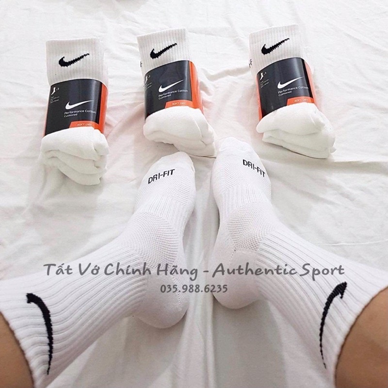 Sét 3 đôi Nike chính hãng cổ ngắn cổ lửng cổ cao