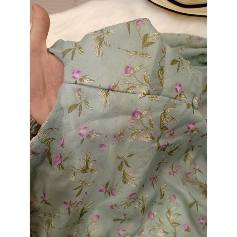 2hand pass Đầm voan hoa nhí dáng xoè